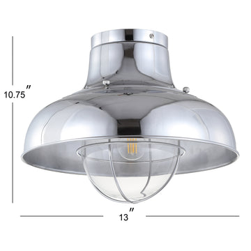 Cameron 13" Metal LED Semi Flush Mount - JONATHAN Y